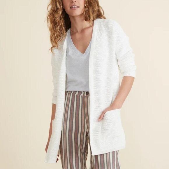 Marine Layer Catalina Knit 100% Cotton Cardigan | White | SZ S - Picture 12 of 12